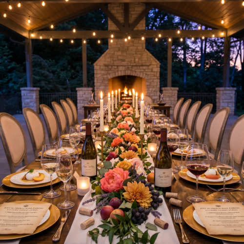An elegant outdoor summer table